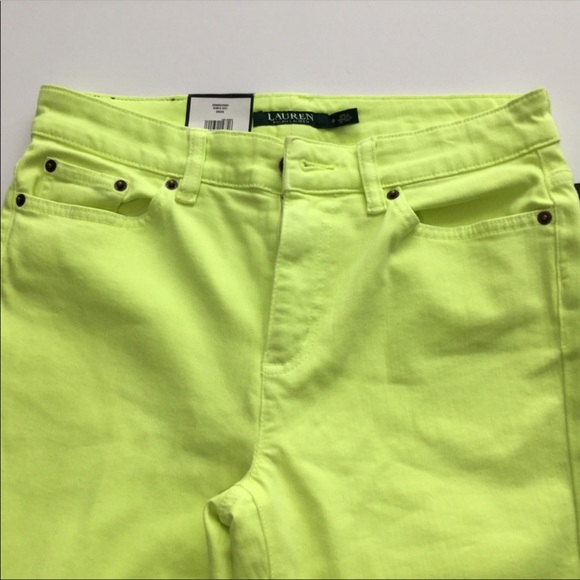 🔥RALPH LAUREN: Boyfriend Luxe Crop Neon Dye Jeans - Picture 4 of 6